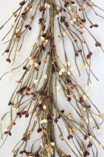 EV-C26 - Primitive Pip Berry Garland in Mustard, Burgundy and Cream