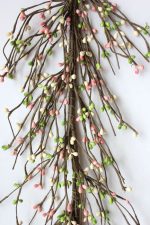 EV-C9 - Primitive Pip Berry Garland in Green, White, and Pink