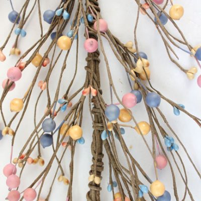 EV-51R - Blue, peach, and yellow berries garland