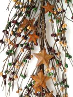 EV-027 - Mustard, burgundy, and green berry with rusty stars garland