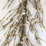 Cream and mustard pip berry garland for primitive farmhouse and rustic country home décor