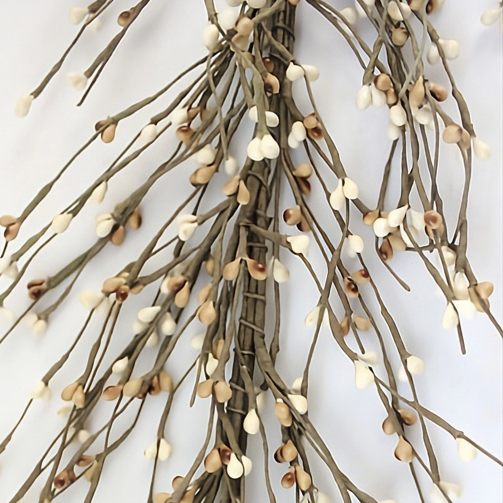 Cream Mustard Pip Berry Garland | EV-C27 1 Cream and mustard pip berry garland for primitive farmhouse and rustic country home décor