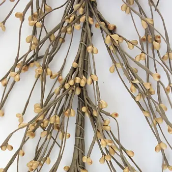 Mustard pip berry garland for primitive farmhouse fall and Thanksgiving decor