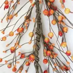 Orange pip berry garland for fall farmhouse decor by Evron International