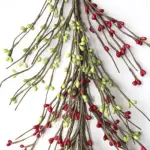 Red and green pip berry garland for farmhouse holiday decor
