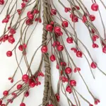 Red pip berry garland for farmhouse and country home decor