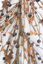 EV-115N - Purple and mustard berry garland with rusty stars