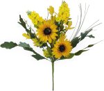 EV-860B Artificial Silk Yellow Sunflower Bush