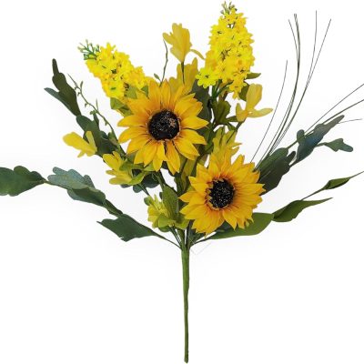 EV-860B Artificial Silk Yellow Sunflower Bush