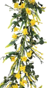Yellow Silk Flower Garland